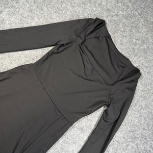 Commense Womens Black Square Neck Long Sleeve Mini Dress NWT